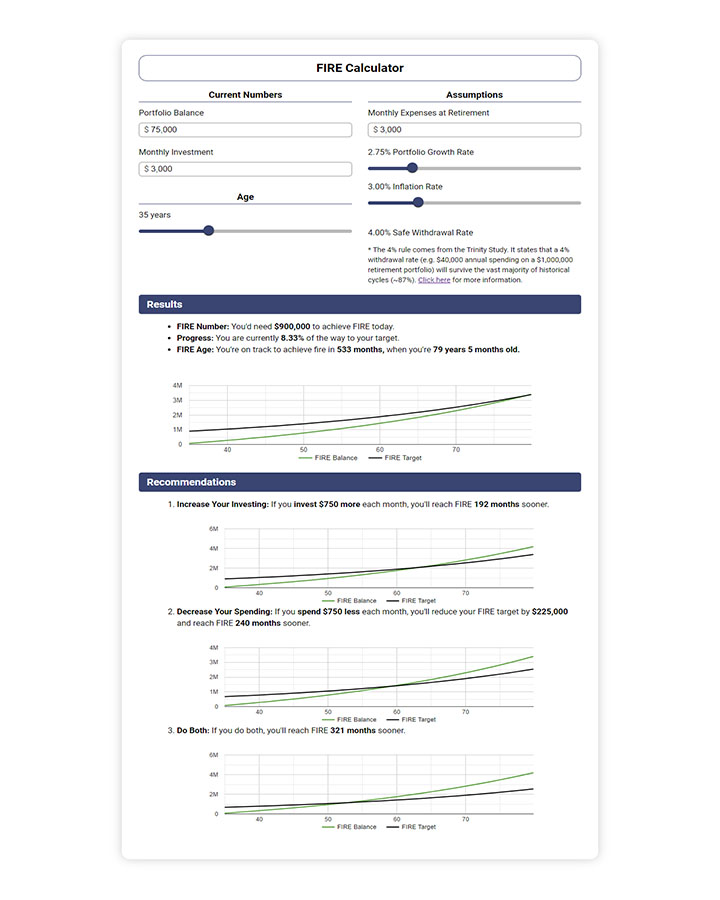 Fire Retirement Calculator preview-1